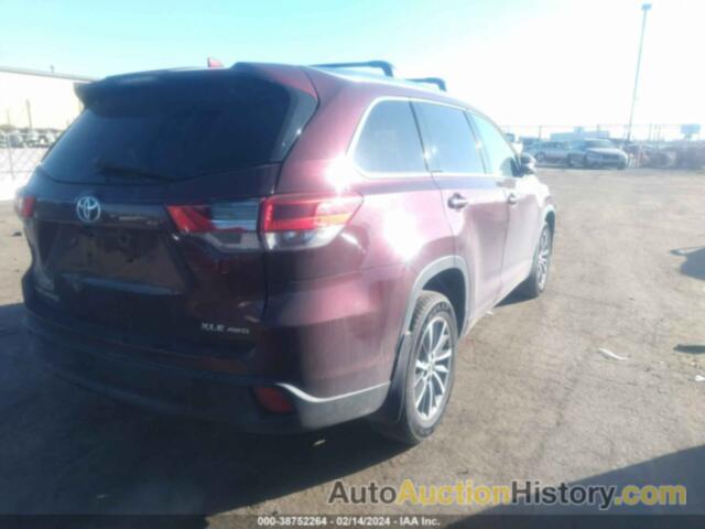 TOYOTA HIGHLANDER XLE, 5TDJZRFH8HS369189