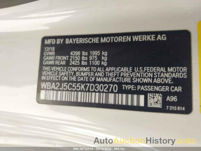 BMW M240I, WBA2J5C55K7D30270