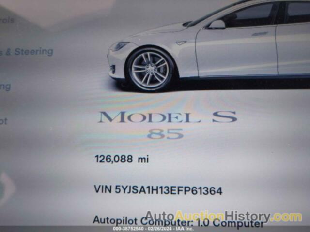 TESLA MODEL S P85, 5YJSA1H13EFP61364