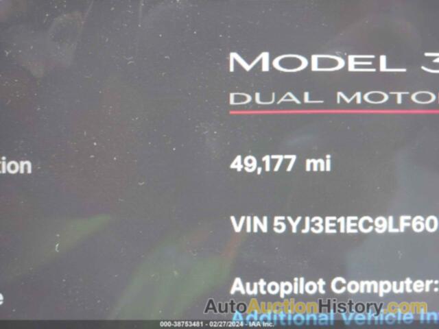 TESLA MODEL 3 PERFORMANCE DUAL MOTOR ALL-WHEEL DRIVE, 5YJ3E1EC9LF603333