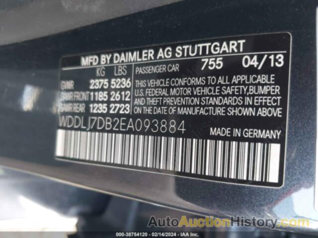 MERCEDES-BENZ CLS 550, WDDLJ7DB2EA093884