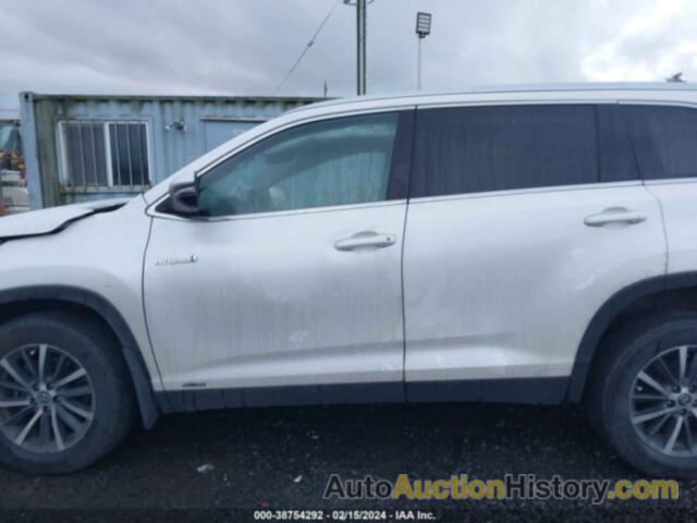 TOYOTA HIGHLANDER HYBRID/XLE, 5TDJGRFH2KS053901