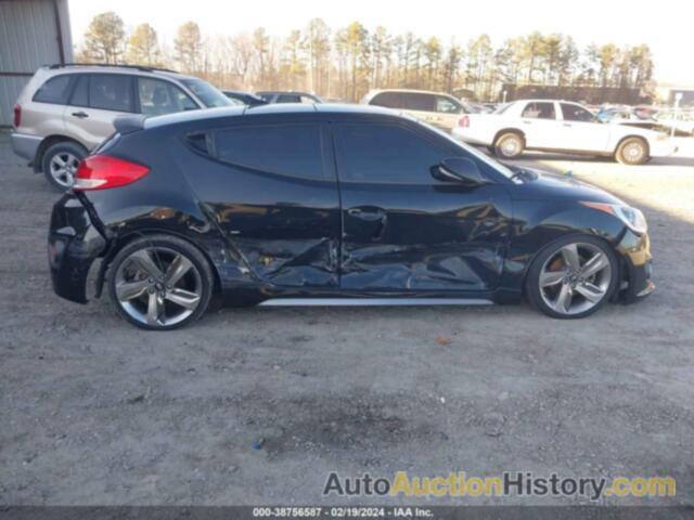 HYUNDAI VELOSTER TURBO W/BLUE, KMHTC6AE6DU100986