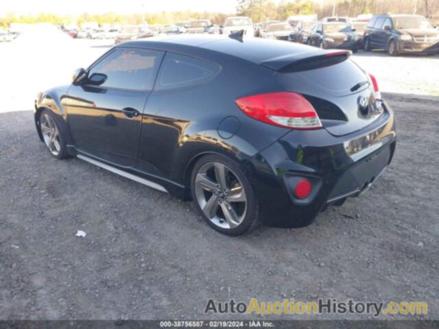 HYUNDAI VELOSTER TURBO W/BLUE, KMHTC6AE6DU100986