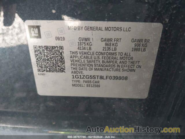 CHEVROLET MALIBU FWD RS, 1G1ZG5ST8LF039808