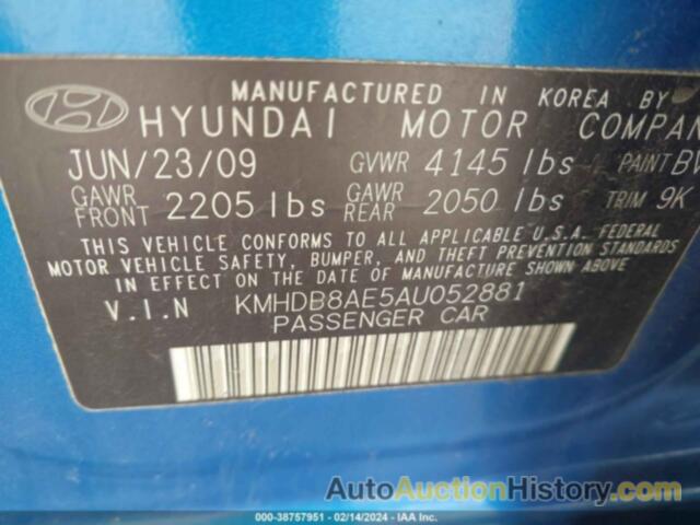 HYUNDAI ELANTRA TOURING GLS, KMHDB8AE5AU052881