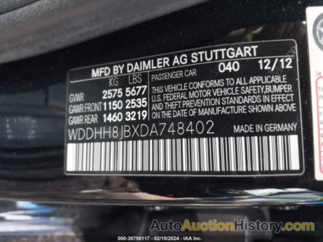 MERCEDES-BENZ E 350 4MATIC, WDDHH8JBXDA748402