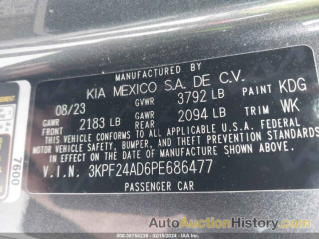 KIA FORTE LX, 3KPF24AD6PE686477