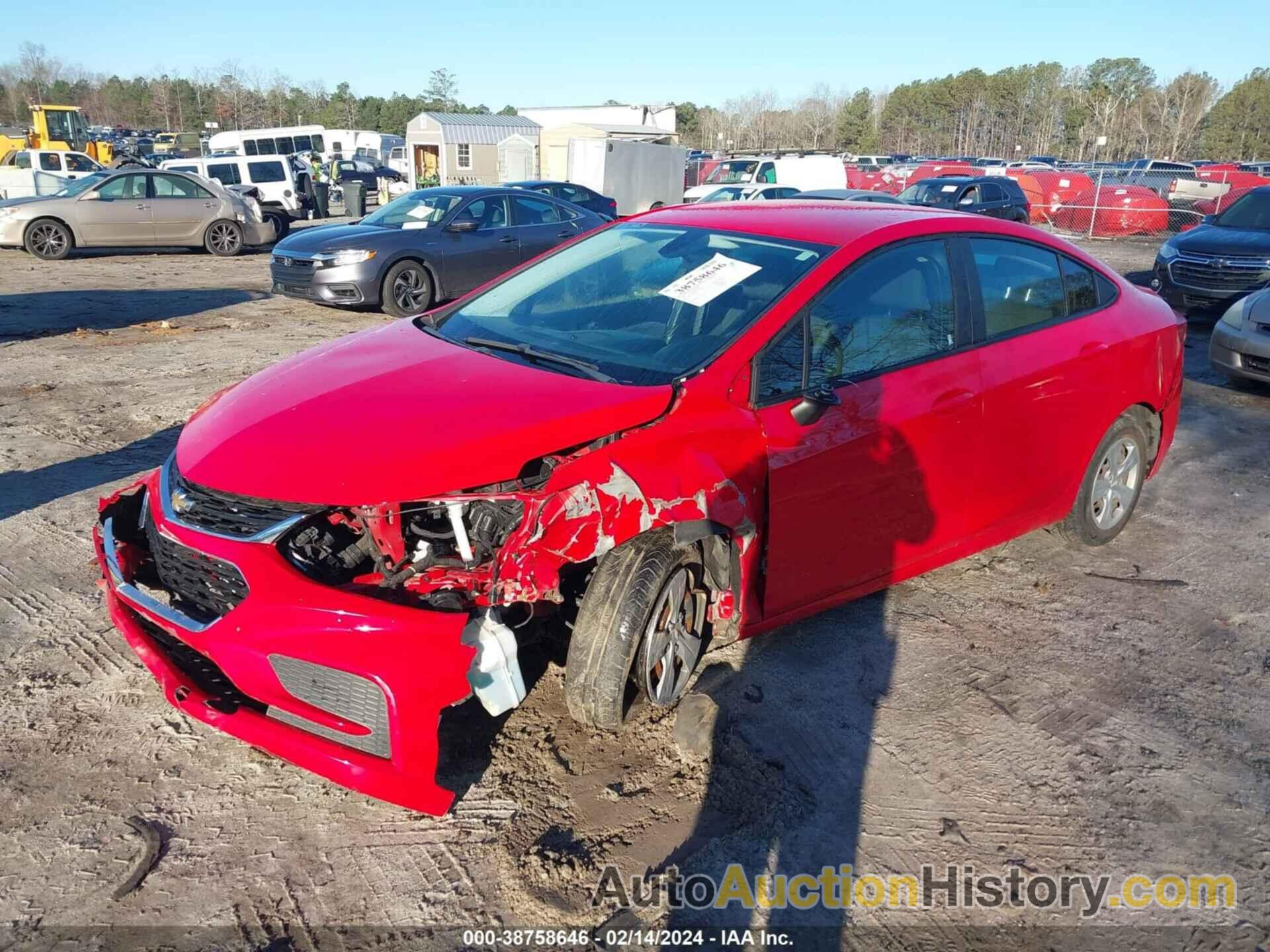 CHEVROLET CRUZE LS AUTO, 1G1BC5SM4J7183711