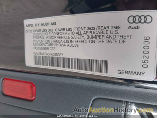 AUDI S4 PREMIUM PLUS TFSI QUATTRO TIPTRONIC, WAUB4AF45PA050987