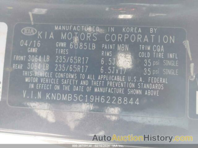 KIA SEDONA LX, KNDMB5C19H6228844