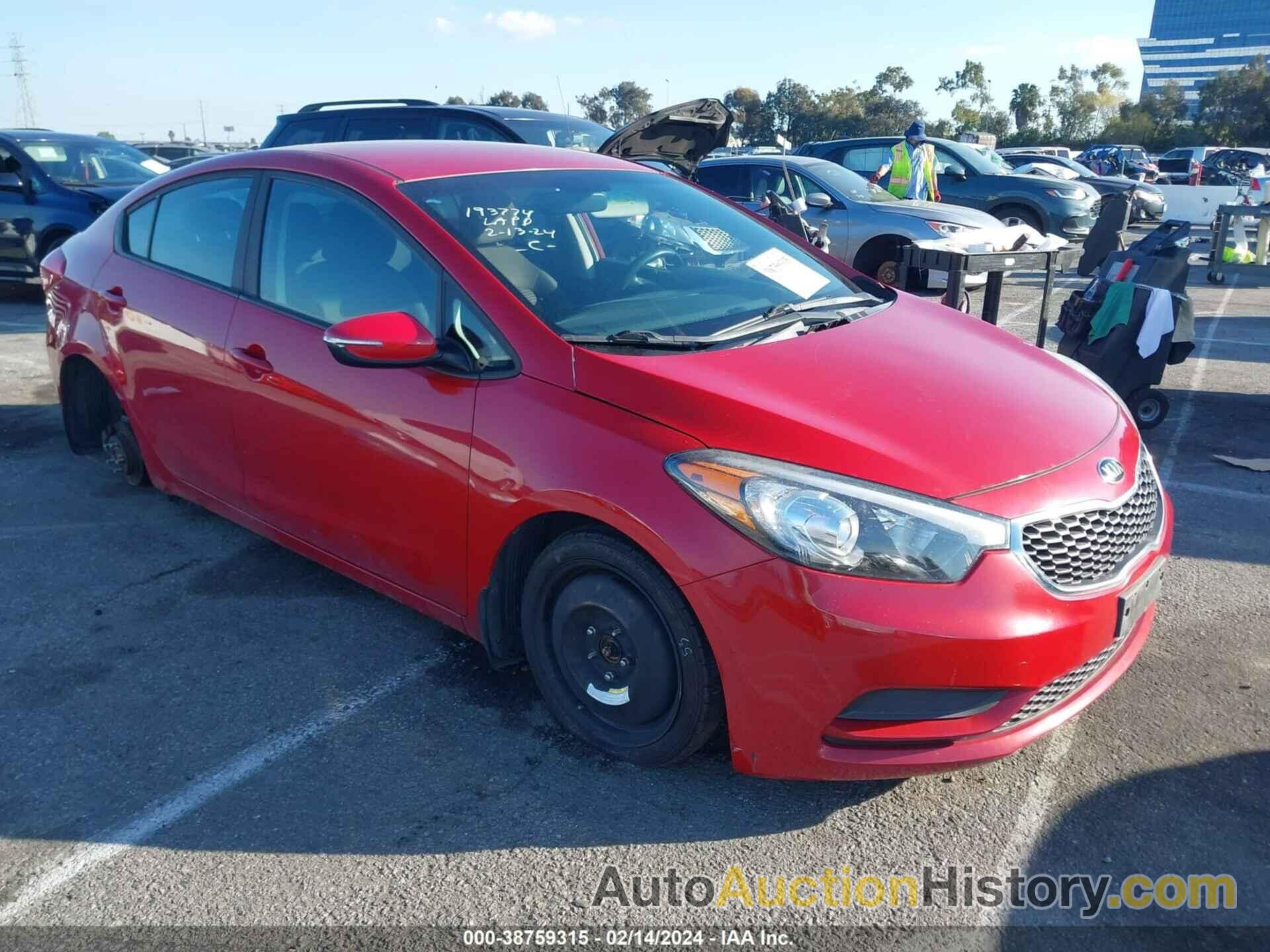 KIA FORTE LX, KNAFX4A69G5614488