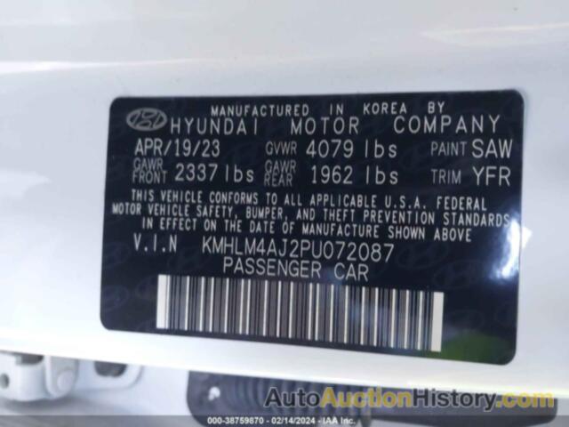 HYUNDAI ELANTRA HYBRID BLUE, KMHLM4AJ2PU072087