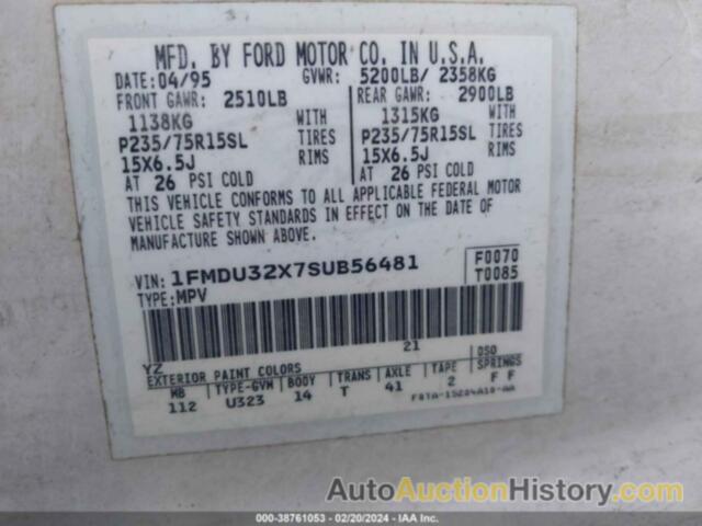 FORD EXPLORER, 1FMDU32X7SUB56481