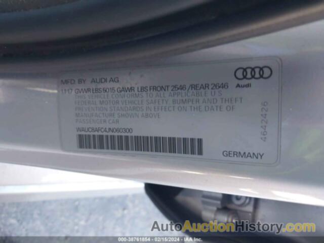 AUDI A6 2.0T PREMIUM/2.0T SPORT, WAUC8AFC4JN060300