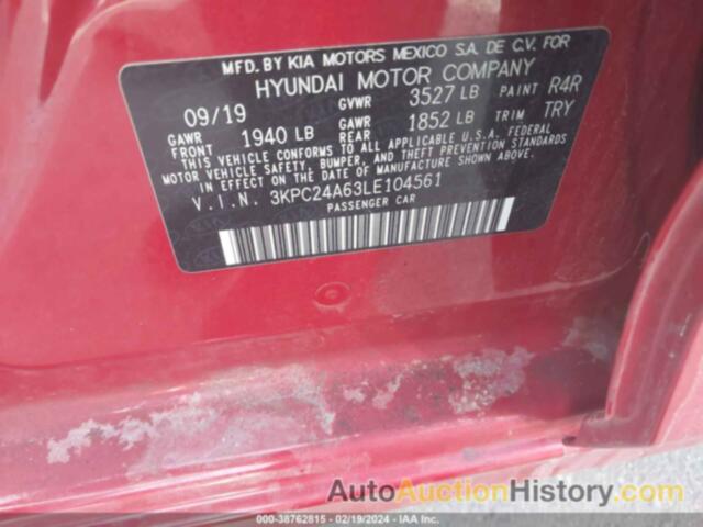 HYUNDAI ACCENT SE/SEL, 3KPC24A63LE104561