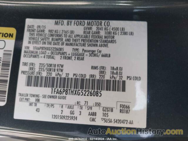 FORD MUSTANG ECOBOOST, 1FA6P8THXG5226085