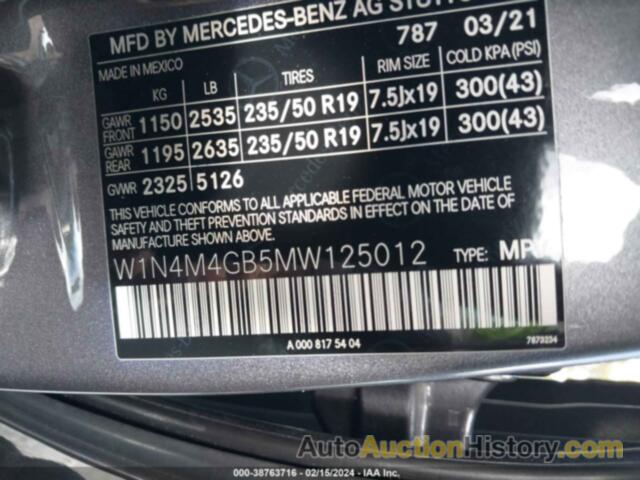 MERCEDES-BENZ GLB 250, W1N4M4GB5MW125012