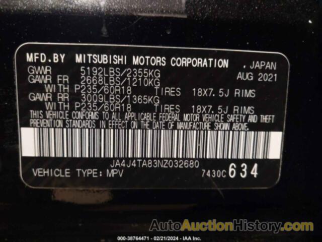 MITSUBISHI OUTLANDER ES 2.5 S-AWC, JA4J4TA83NZ032680