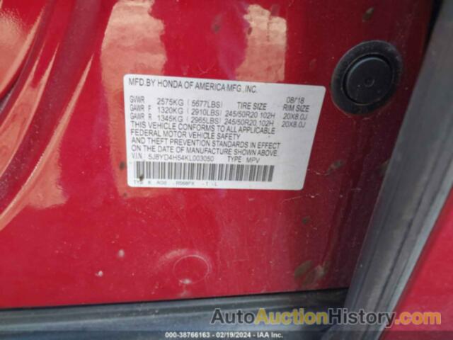 ACURA MDX TECH PKG, 5J8YD4H54KL003050