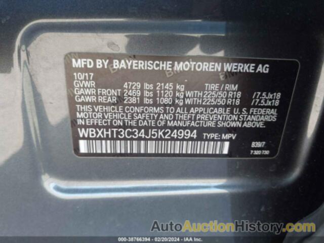 BMW X1 XDRIVE28I, WBXHT3C34J5K24994