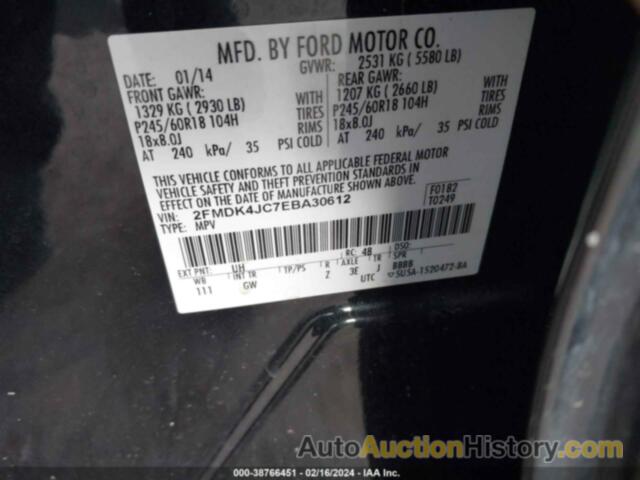 FORD EDGE SEL, 2FMDK4JC7EBA30612