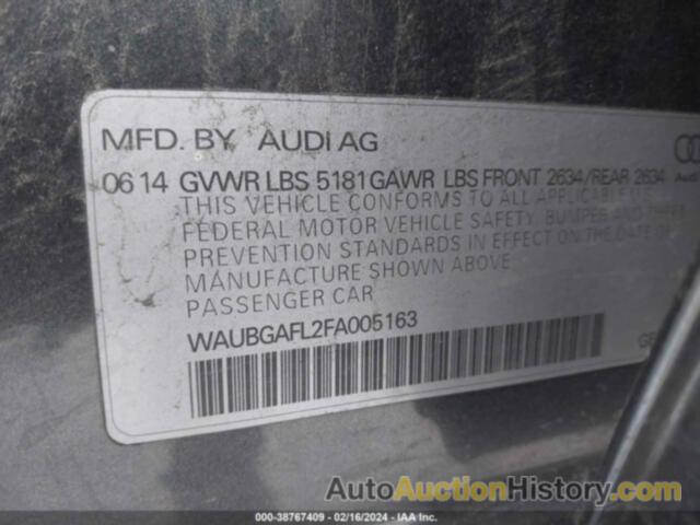 AUDI S4 3.0T PREMIUM PLUS, WAUBGAFL2FA005163