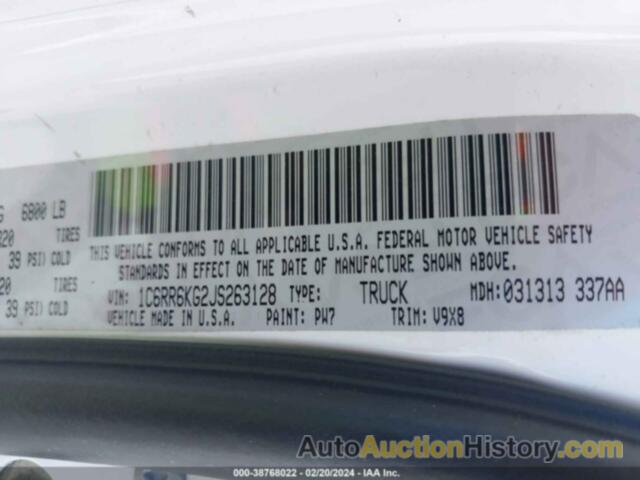 RAM 1500 ST, 1C6RR6KG2JS263128