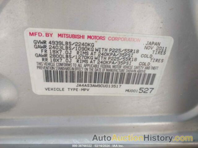 MITSUBISHI OUTLANDER SE, JA4AS3AW9CU013517