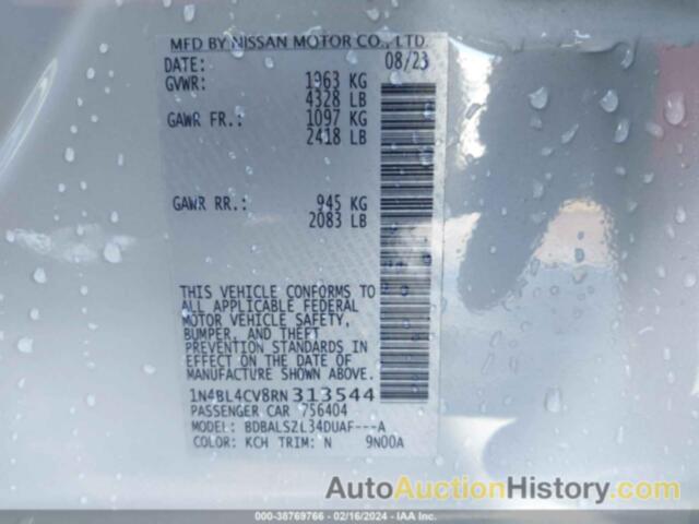 NISSAN ALTIMA SR FWD, 1N4BL4CV8RN313544