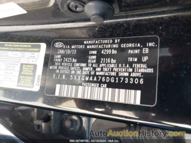 KIA OPTIMA LX, 5XXGM4A76DG173306