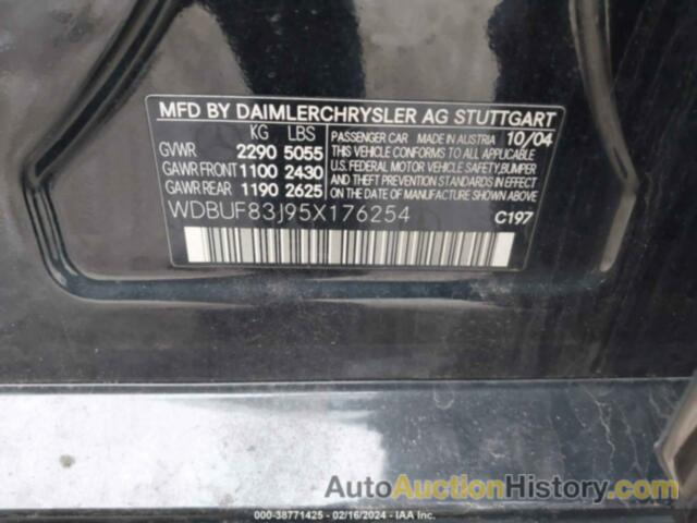 MERCEDES-BENZ E 500 4MATIC, WDBUF83J95X176254