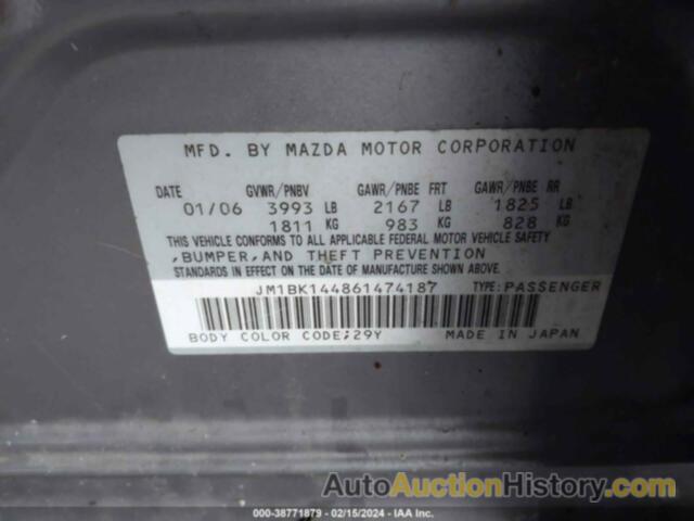 MAZDA MAZDA3 S, JM1BK144861474187