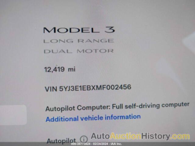 TESLA MODEL 3, 5YJ3E1EBXMF002456