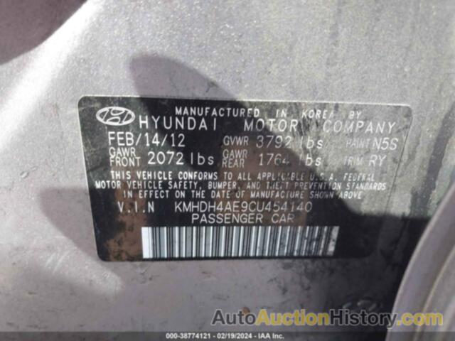 HYUNDAI ELANTRA GLS/LIMITED, KMHDH4AE9CU454140