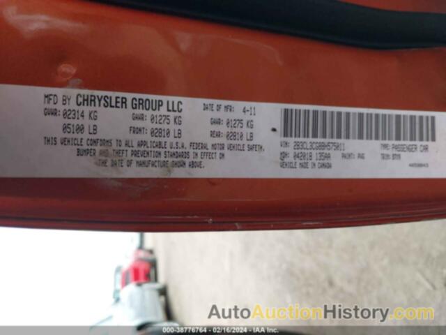 DODGE CHARGER, 2B3CL3CG8BH575011