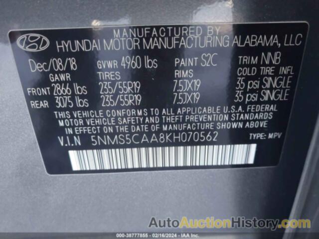 HYUNDAI SANTA FE LIMITED/ULTIMATE, 5NMS5CAA8KH070562