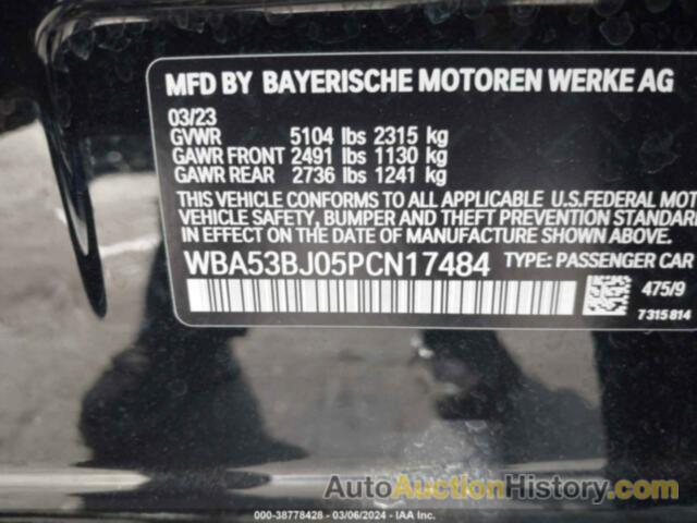 BMW 540I, WBA53BJ05PCN17484
