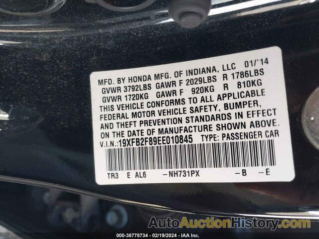 HONDA CIVIC EX, 19XFB2F89EE010845