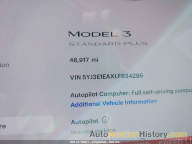 TESLA MODEL 3, 5YJ3E1EAXLF634296