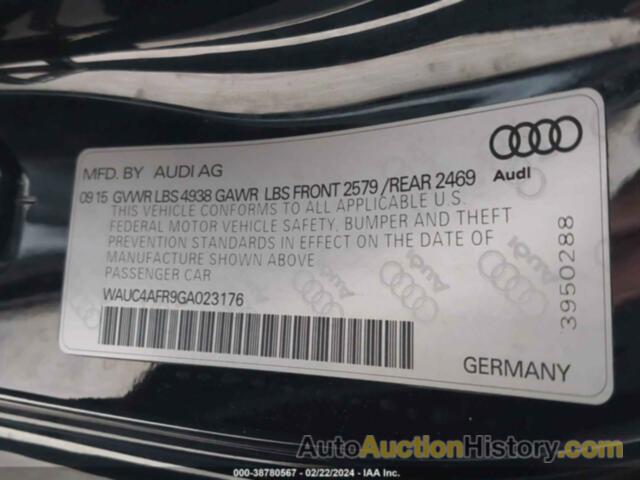 AUDI S5 3.0T PREMIUM PLUS, WAUC4AFR9GA023176