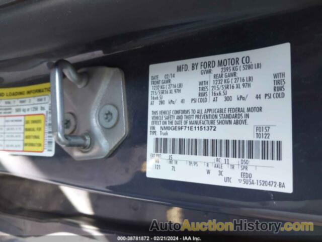 FORD TRANSIT CONNECT XLT, NM0GE9F71E1151372