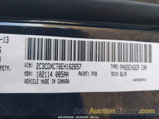 DODGE CHARGER R/T, 2C3CDXCT6EH162657