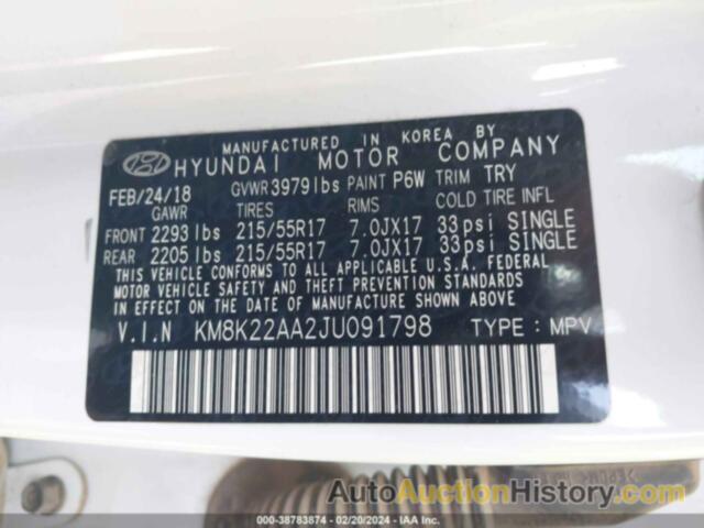 HYUNDAI KONA SEL, KM8K22AA2JU091798