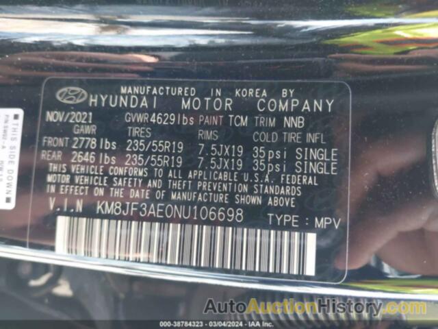 HYUNDAI TUCSON N LINE/XRT, KM8JF3AE0NU106698