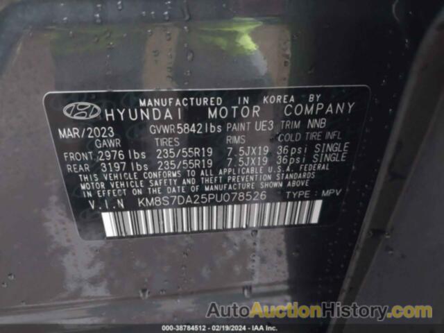 HYUNDAI SANTA FE LIMITED, KM8S7DA25PU078526