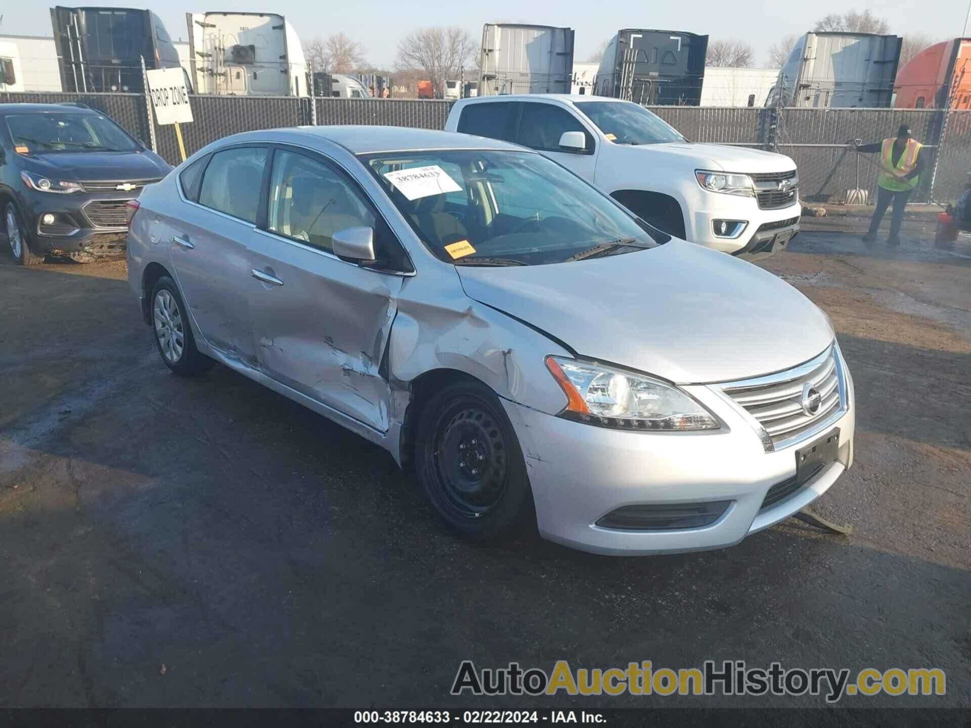 NISSAN SENTRA S, 3N1AB7AP9DL744999