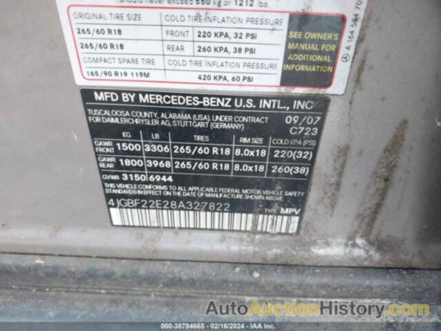 MERCEDES-BENZ GL 320 CDI 4MATIC, 4JGBF22E28A327822