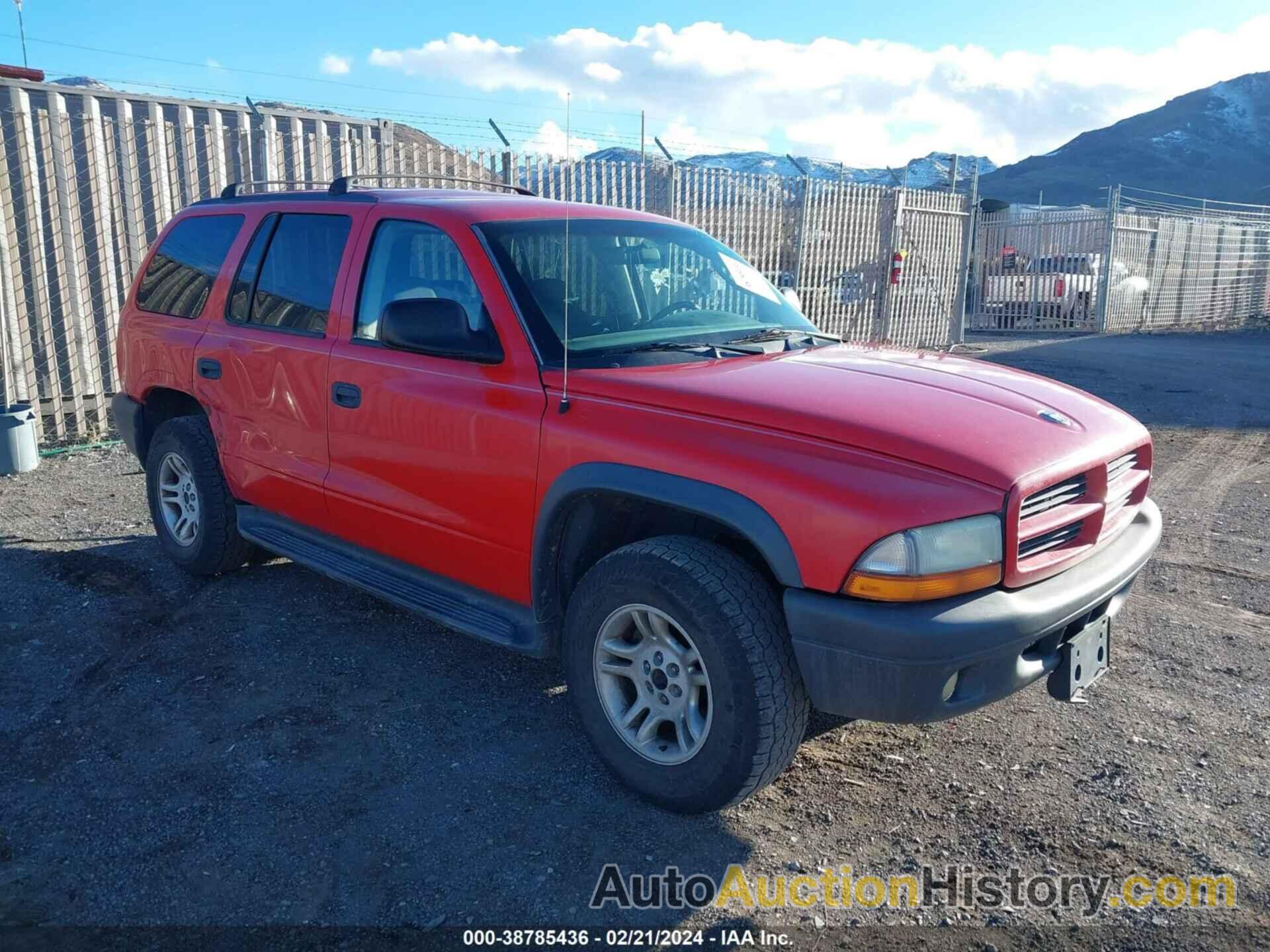 DODGE DURANGO SPORT/SXT, 1D4HS38N43F562972