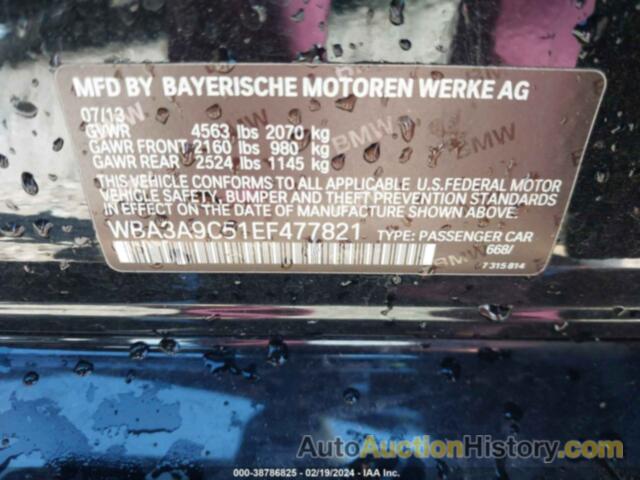 BMW 335I, WBA3A9C51EF477821